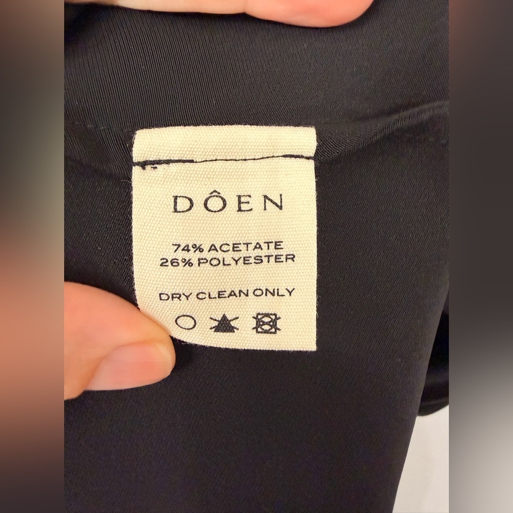 DOEN Donetta Maxi Dress Black Size 8 - Picture 6 of 8